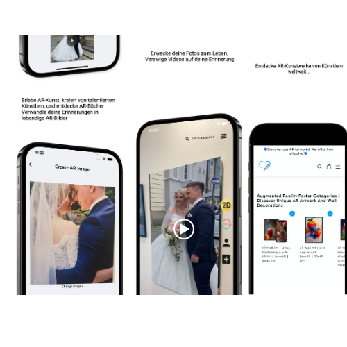 Augmented Reality Fotos von App